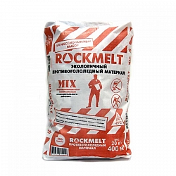 Фото противогололедный реагент Rockmelt Mix материал до -25 градусов, 20 кг