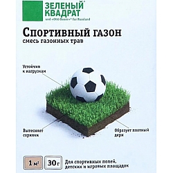 Фото семена газона Зеленый Квадрат Спортивный, 1 кг