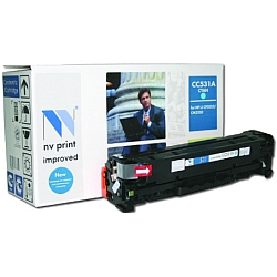 Фото картридж CC531A Cyan (304A) голубой NV Print совместимый для HP LaserJet Color CP2025/dn/n/MFP-CM2320fx/n