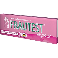 Фото тест на определение беременности ультрачувствительный Frautest express (тест-полоска), 1 шт.