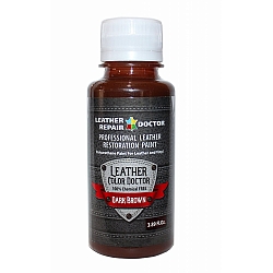Полиуретановая краска для кожи Leather Color Doctor, темно-коричневый цвет, 125 мл
